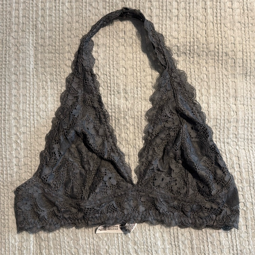 Intimately Free People Grey Lace Bralette size Medium